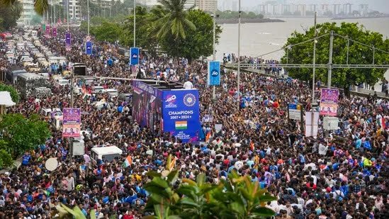 Team India Marine Drive Victory Parade